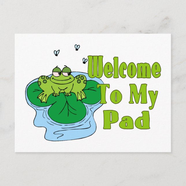 Postal Froggy Dice Bienvenidos A Mi Pad (Anverso)