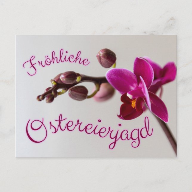 Postal ¡Frohe Ostern mit fröhlicher Oestereoierjagd! (Anverso)