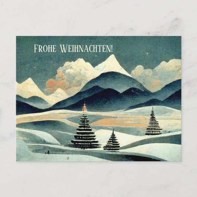Postal Frohe Weihnachten. Modernes Art Deco Motiv (Anverso)