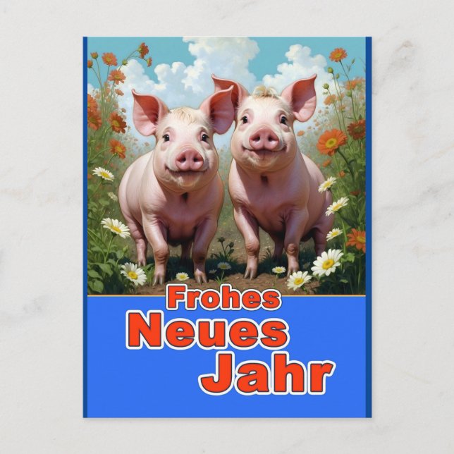 Postal frohes neues jahr (Anverso)