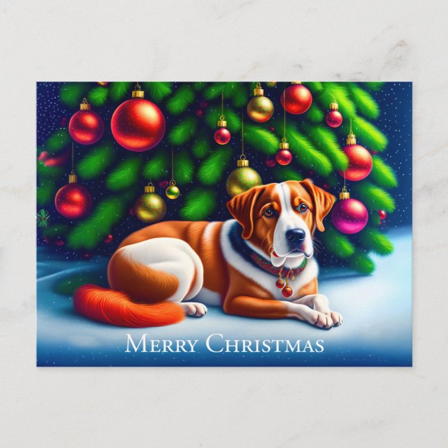 Postal Fröhliche Hundeweihnacht (Anverso)