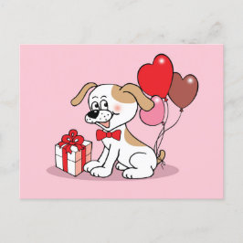 Postal Fröhlicher Welpe