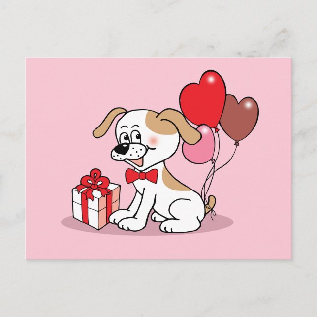 Postal Fröhlicher Welpe (Anverso)