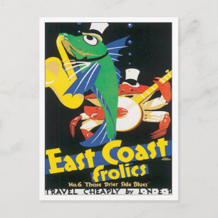 Postal Frolics vintage de la costa este