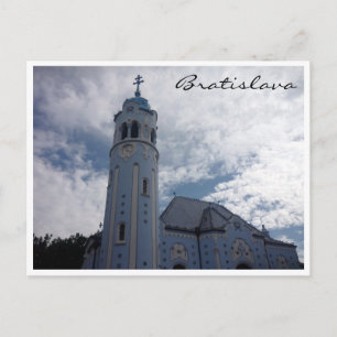 Postal frontera azul de la iglesia bratislava