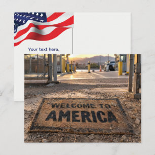 Postal Frontera de Estados Unidos con Alfombrilla de Bien