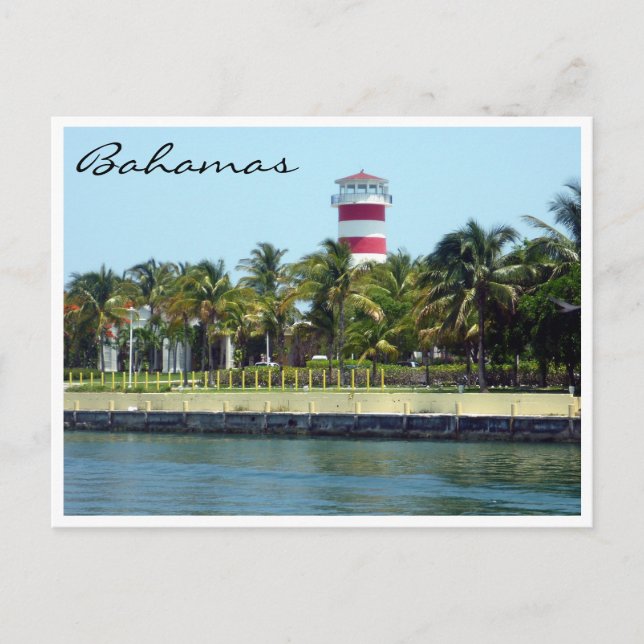 Postal frontera del faro de bahamas (Anverso)