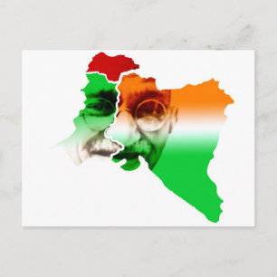 Postal frontera entre ghandi e india y pakistán
