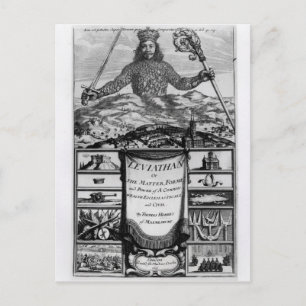 Postal Frontispiece de Thomas Hobbes de Malmesbury