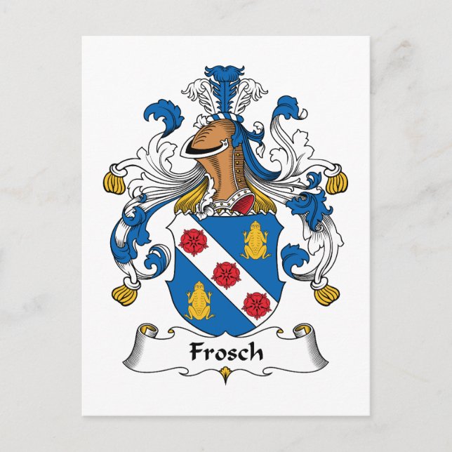 Postal Frosch Family Crest (Anverso)
