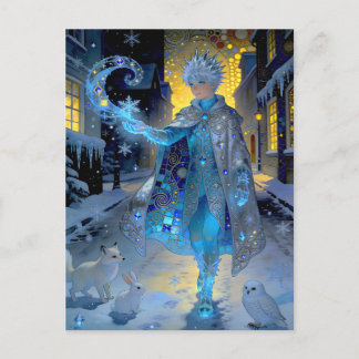 Postal Frostmaker of a Moonlit Street – A Winter Portrait