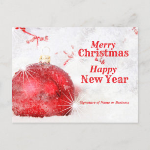 Postal Frosty Bauble Feliz Navidad Año Nuevo