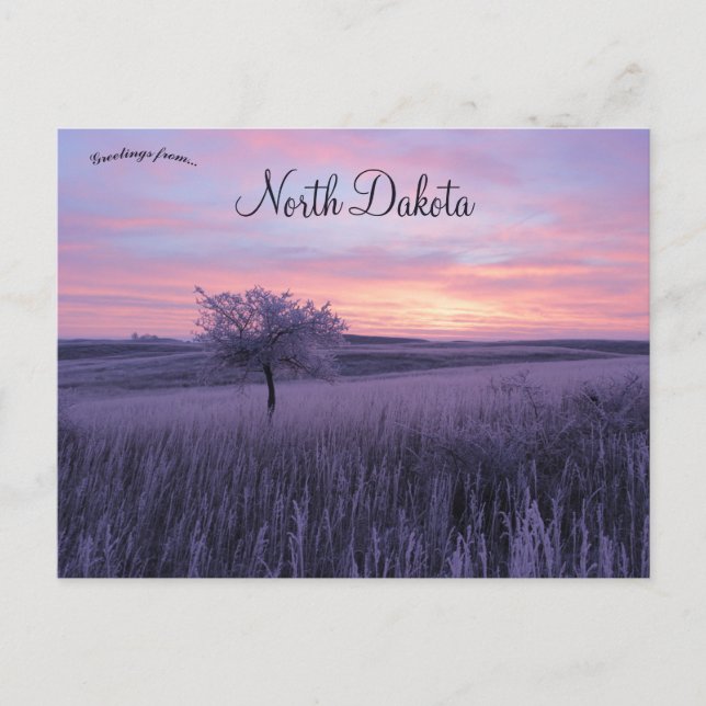 Postal Frosty Erlenbusch Sunrise Dakota del Norte (Anverso)