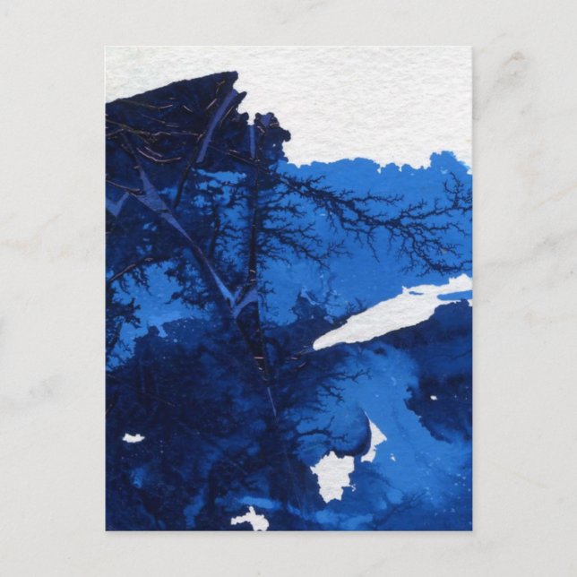 Postal "Frozen Ridge #1" Abstract Design Postcard (Anverso)