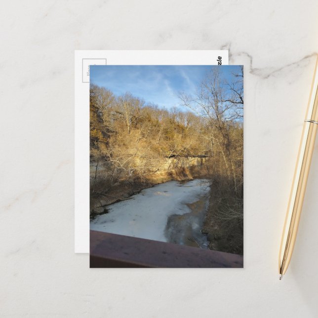 Postal Frozen Stream in the Burlington Iowa  (Anverso/Reverso In Situ)