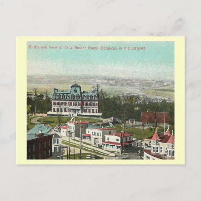 Postal Frtiz Reuter Home, Secaucus, New Jersey Vintage (Anverso)