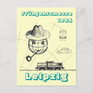 Postal Frühjahrsmesse Leipzig Werbedesign DDR.