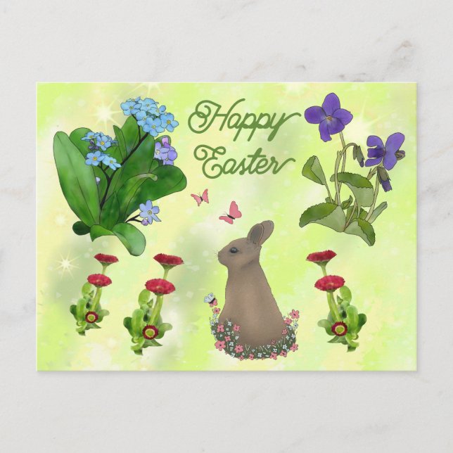 Postal Frühlingsblumen Postkarte (Anverso)