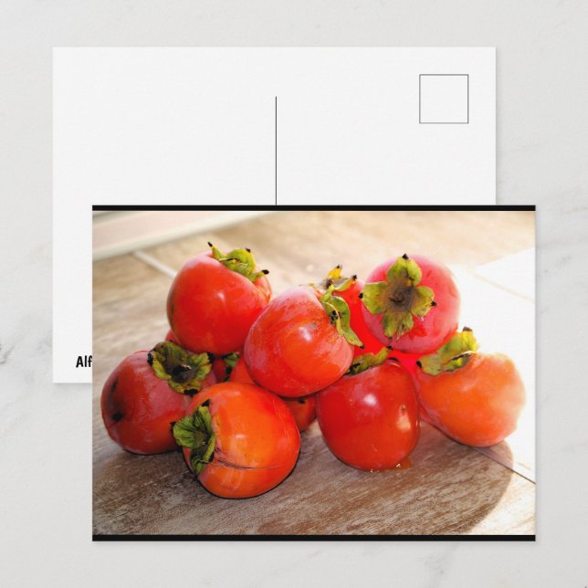 Postal Fruta Caqui (Anverso / Reverso)