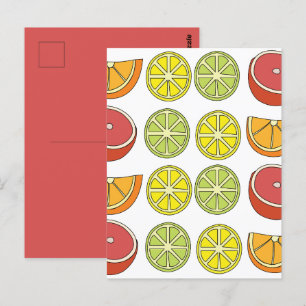 Postal Fruta cítrica 