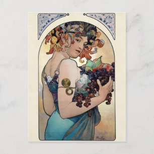Postal Fruta de Alfons Mucha 1897