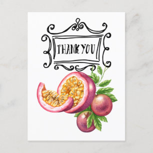 Postal Fruta de la pasión Gracias