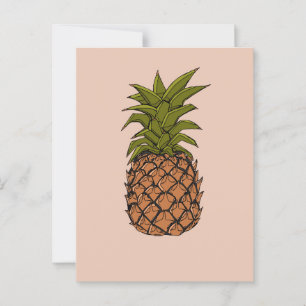 Postal Fruta de Piña Vintage