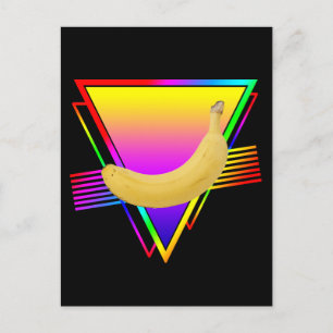 Postal Fruta de plátano retro