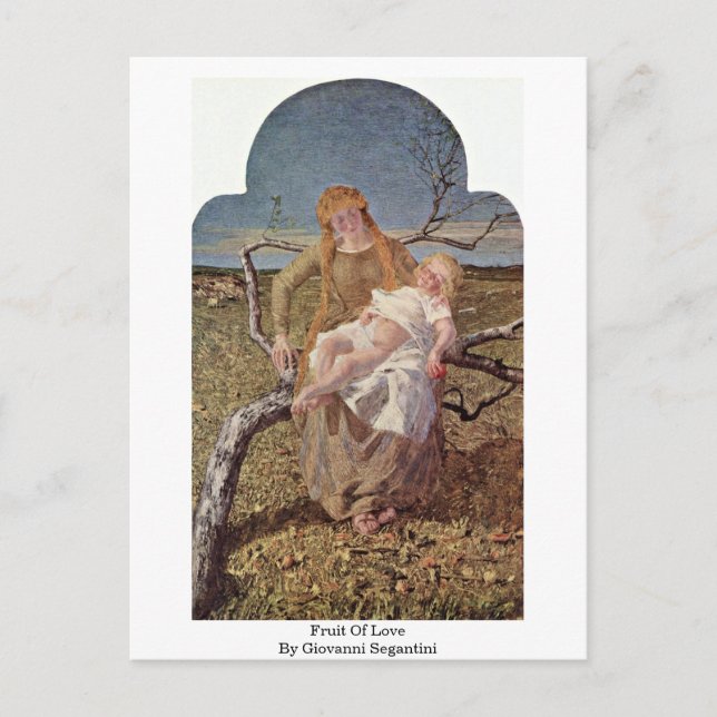 Postal Fruta Del Amor De Giovanni Segantini (Anverso)