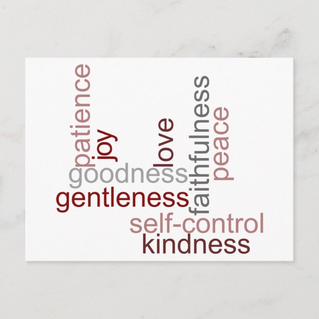 Postal Fruta del arte de la palabra espiritual (Anverso)