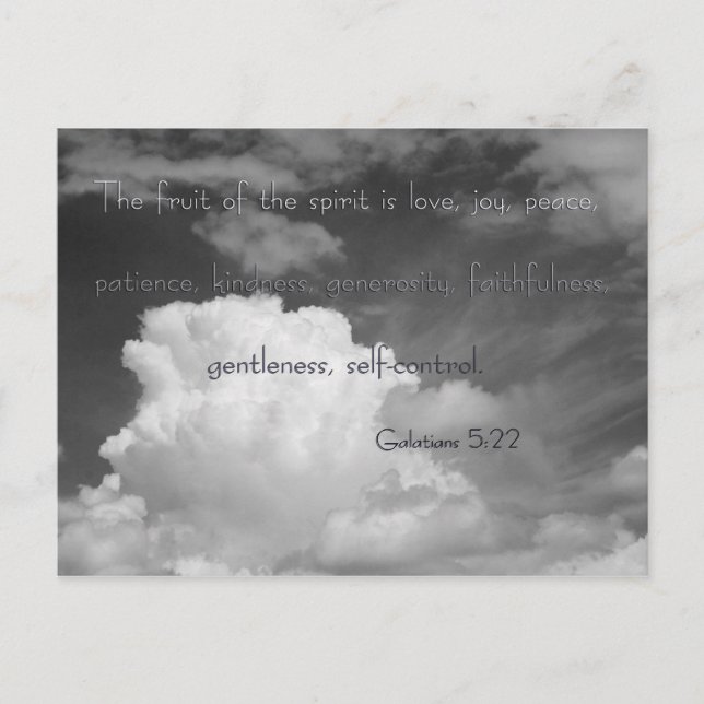 Postal Fruta del espíritu (Anverso)