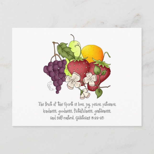 Postal Fruta del espíritu (Anverso)