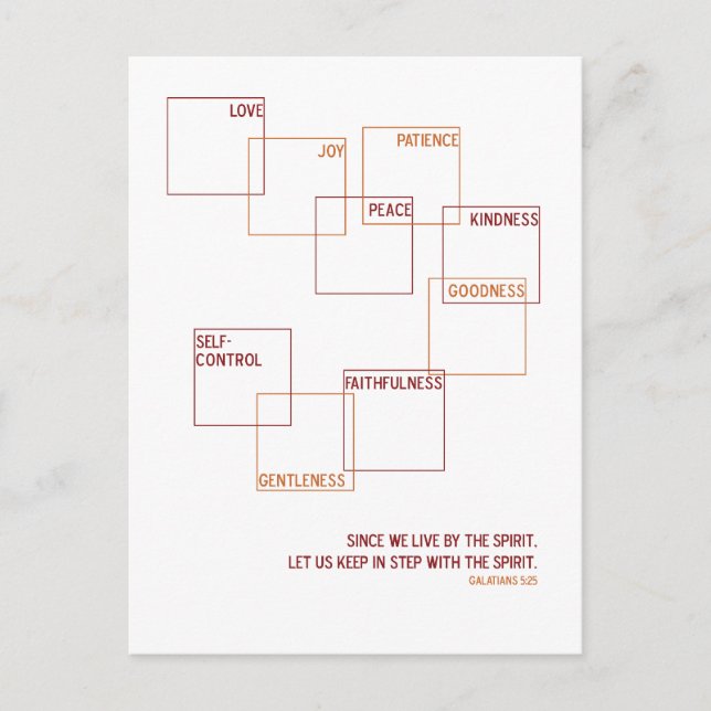 Postal Fruta moderna del diseño espiritual (Anverso)