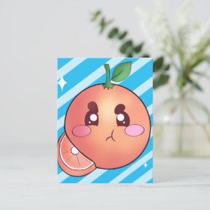 Postal Fruta Naranja amarga y furiosa