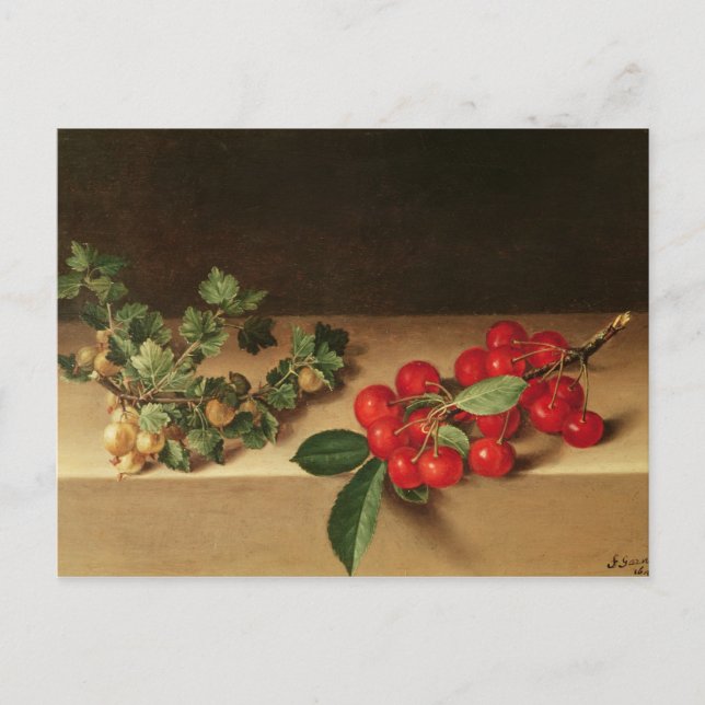 Postal Fruta sobre la mesa, 1644 (Anverso)