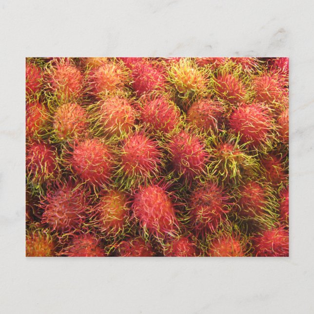 Postal Fruta tropical de Rambutan (Anverso)