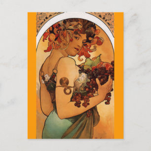 Postal Frutas - Art Nouveau - Postcard