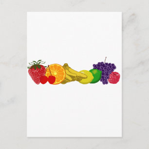 Postal Frutas de colores: