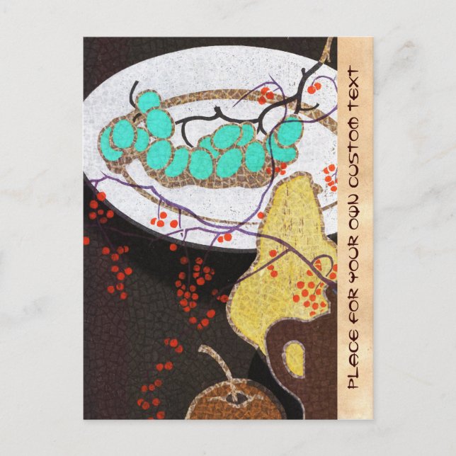 Postal Frutas mabuchi clásicas japonesas aún vivas (Anverso)