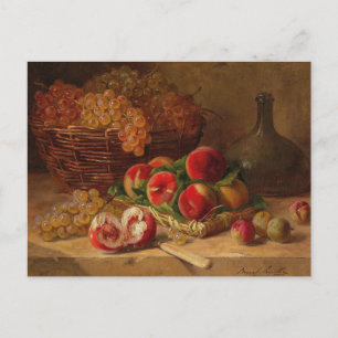 Postal Frutas Naturaleza Muerta con Melocotones, Arthur d