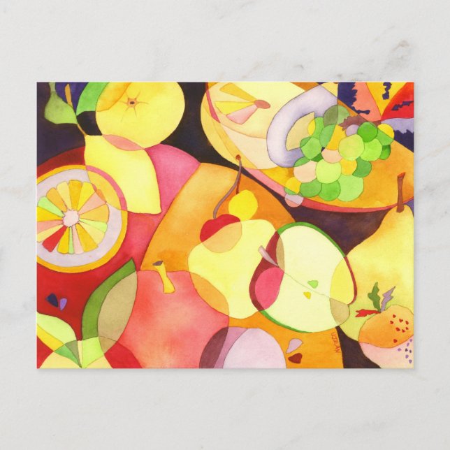 Postal Frutas para una receta de larga vida (Anverso)