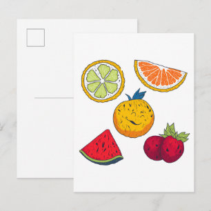Postal Frutas por Nico