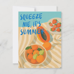 Postal Frutas Tropicales Modernas de Verano