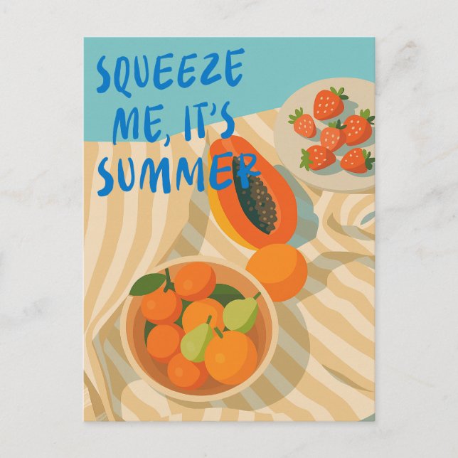 Postal Frutas Tropicales Modernas de Verano (Anverso)