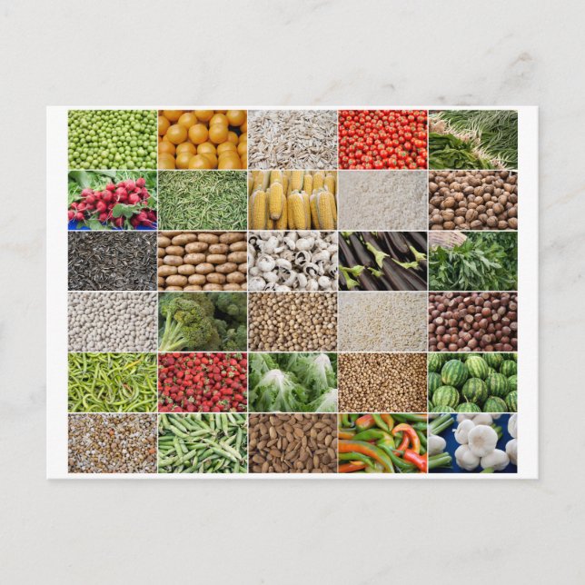 Postal Frutas y hortalizas (Anverso)