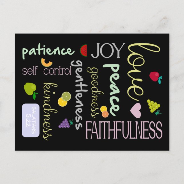 Postal fruto del espíritu (Anverso)