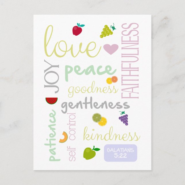 Postal fruto del espíritu (Anverso)