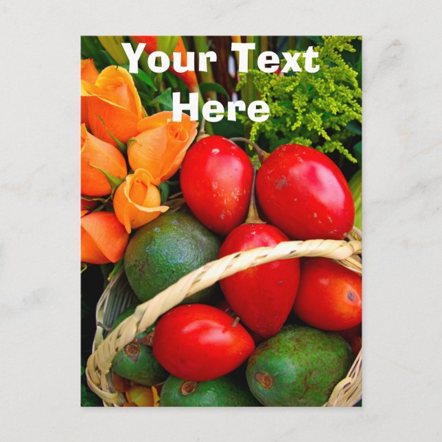 Postal Fruto tropical personalizable (Anverso)