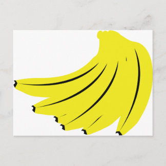 Postal frutos del banano amarillo