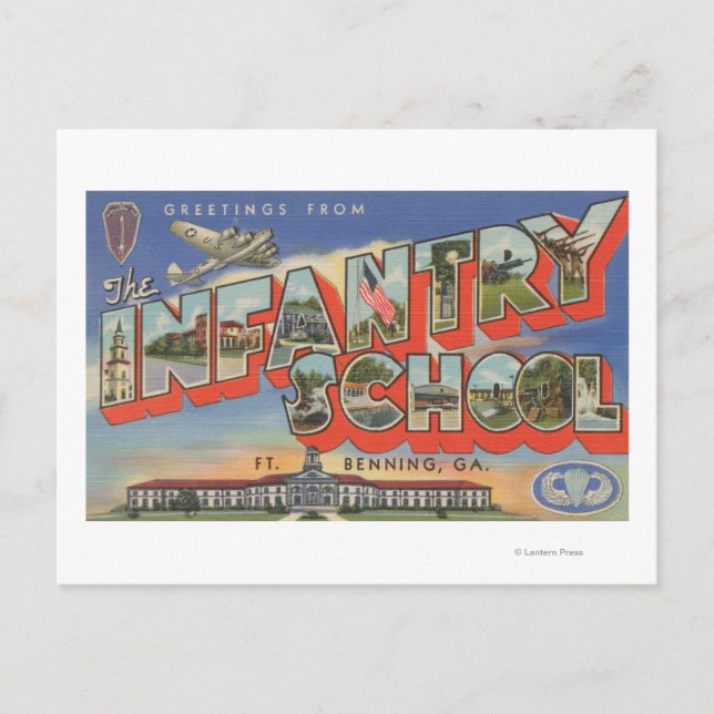 Postal Ft. Bening, Georgia - Escuela de Infantería (Anverso)